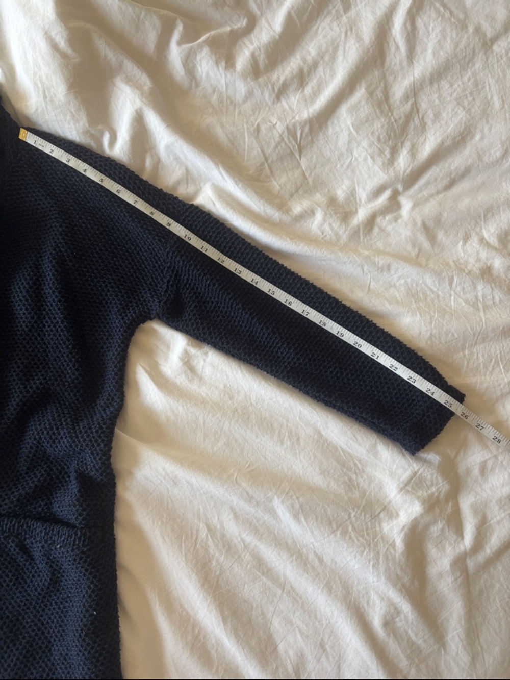 Marine Layer Birdseye Open Front Coatigan, Navy/Black - Picture 7 of 8